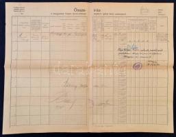 1917 Magyaróvár, Összeírás a mozgósítás folytán bevonultak segélyre igényt tartó családjairól