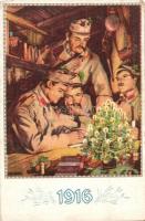 1916 K.u.K. Militär, Fröhliche Weihnachten / WWI Christmas greeting (EK)