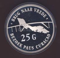 Holland Antillák 1990. 25G Ag "II. János Pál pápa látogatása" T:PP Eredeti dísztokban!