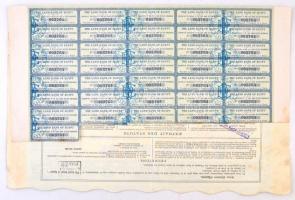 Egyiptom / Alexandria 1905. "The Land Bank of Egypt" részvénye 5Ł-ról, szelvényekkel, bély...