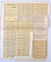 Budapest 1911. "Budapest Székesfőváros 1911 évi 4%-os kölcsöne" kötelezvény 400K-ról, szel...