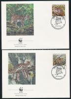 WWF: Vadmacska sor 4 db FDC-n WWF Wild Cats set 4 FDC