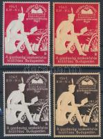 1941 A gazdasági szakoktatás kiállítása Budapesten 4 db levélzáró bélyeg