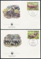 1988 WWF: Erdei elefánt sor Mi 1009-1012 4 db FDC-n