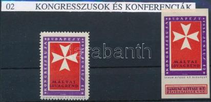 1938 Máltai Lovagrend fogazott és vágott alkalmi bélyeg R!