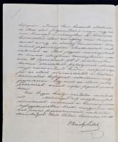 1861 Gróf Zichy Henrik Moson vármegyei főispánnak címzett levél közjegyzőség megszűnéséről