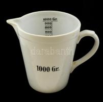 Drasche porcelán kiöntő és mérőedény, jelzett, hibátlan. m: 16 cm