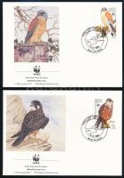 WWF: Eagle set on 4 FDC WWF: Sas sor 4 db FDC-n