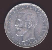 Románia 1906. 5L Ag "Jubileum" T:2/3+