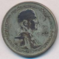 1930. 5P Ag "Horthy jobbra" T:2-,3 patina, ph. Adamo P8