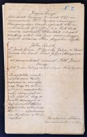 1897 Mosonmagyaróvár, A Moson megyei alispán pénzügyi visszaéléseivel kapcsolatos jogi iratok összefűzve, viaszpecséttel