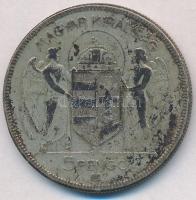 1930. 5P Ag "Horthy jobbra" T:3 patina, ph.
Adamo P8