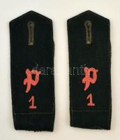 II. Világháborús német páncélos parancsnoki vállapok, 2 db./ WWII german panzer commander shoulder boards, 2 pc.