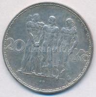 Csehszlovákia 1934. 20K Ag "Ipar, mezőgazdaság, üzlet" T:1-,2 
Czechoslovakia 1934. 20 Ko...