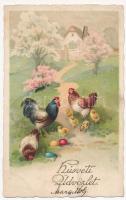 7 db RÉGI húsvéti motívumlap, üdvözlőlapok, néhány litho / 7 pre-1945 Easter motive cards, greeting ...