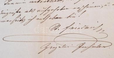 1854 Oedenburg(Sopron), Mosonmagyaróvárra küldött hivatalos levél német nyelven