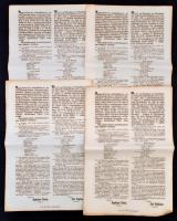 1861 Magyaróvár, Kopfmann Károly főjegyző magyar és német nyelvű hirdetménye közgyűlési határozatokról, 8 db
