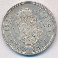 1883KB 1Ft Ag "Ferenc József / Barokk címer" T:2 ph.
Adamo M15