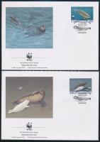 WWF Seals set + 4 FDC + 4 CM WWF: Fókák sor + 4 db FDC + 4 db CM