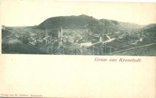 Brassó, Kronstadt, Brasov; látkép, Verlag von H. Zeidner / panorama view