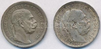 1893KB-1916KB 1K Ag "Ferenc József" (2x) T:1- patina