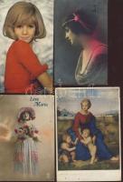 8db női akt és zsánerkép+Sylvia Vartan képeslapja+1 cenzúrás lap