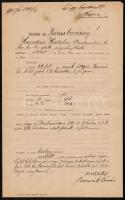 1899 Szentmárton, Kielégítési végrehajtási kérvény, 2x20f illetékbélyeggel