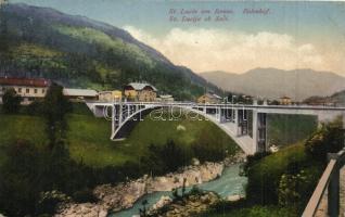 Most na Soci, Sveta Lucija ob Soci, St. Lucia am Isonzo; Bahnhof / railway station, bridge + K.u.K. KRIEGSGEF. ARB. Komp. No. 1378.