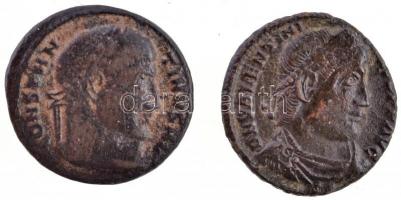Római Birodalom / Thesszaloniki / I. Constantinus 324. AE Follis (2,75g) + Siscia / I. Valentinianus 364-367. AE3 (2,73g) T:2- Roman Empire / Thessalonica / Constantine I 324. AE Follis CONSTAN-TINVS AVG / D N CONSTANTINI MAX AVG - VOT XX - TSAVI (2,75g) + Siscia / Valentinian I 364-367. AE3 D N VALENTINI-ANVS P F AVG / SECVRITAS REIPVBLICAE - .DeltasSISC (2,73g) C:VF RIC VII 123.; IX 7a.ii