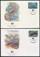 WWF Fishes set 4 FDC WWF: Halak sor 4 db FDC-n