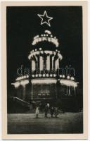 Budapest - 4 db MODERN megíratlan városképes lap, esti felvételek: Jánoshegyi kilátó, Rákóczi úti ár...