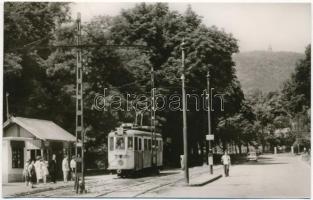 Budapest XII. Zugliget - 2 db MODERN megíratlan városképes lap; Jánoshegyi villamos megálló, automob...