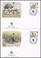 WWF Nandu sor + 4 FDC + 4 CM WWF Nandu set + 4 FDC + 4 CM