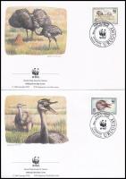 WWF Nandu sor + 4 FDC + 4 CM WWF Nandu set + 4 FDC + 4 CM