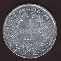Franciaország 1851A 5Fr Ag T:3/3+
