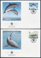 WWF: Marine wildlife set on 4 FDC + 4 CM WWF: Tengeri élővilág sor 4 db FDC-n + 4 db CM-en