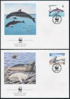 WWF: Marine wildlife set on 4 FDC + 4 CM WWF: Tengeri élővilág sor 4 db FDC-n + 4 db CM-en