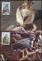 WWF Madarak: hárpia sas sor + 4 FDC + 4 CM WWF Birds: harpy eagle set + 4 FDC + 4 CM