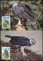 WWF Madarak: hárpia sas sor + 4 FDC + 4 CM WWF Birds: harpy eagle set + 4 FDC + 4 CM