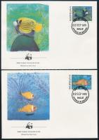 WWF: Fish set on 4 FDC, WWF: Halak sor 4 db FDC-n