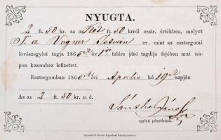 cca 1865-1917 11 db különféle, nagyrészt magyar nyelvű nyugta