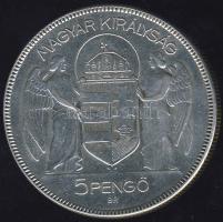 1930. 5P Ag "Horthy jobbra" T:2/3 tisztítva