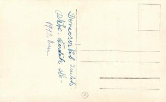 1912 Devecser, étterem kerthelyisége, italozó asztaltársaság. photo