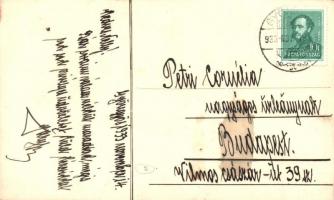 1933 Gyöngyös, Hősi emlékmű, szobor, photo