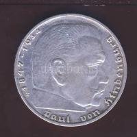 Német 3. Birodalom 1936E 2M Ag "Hindenburg" T:2-/3 R!