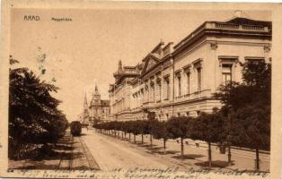 Arad, Megyeháza, lóvasút, vagon / county hall, horse-drawn tram, wagon (EK)