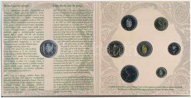 2007. 1Ft-100Ft 8klf db, szettben, benne "Berán Lajos és a pengő" Ag emlékérem (10g/0.999/...