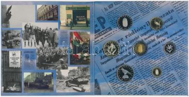 2004. 1Ft-100Ft (7xklf) forgalmi sor dísztokban, valamint 2004. 50Ft Cu-Ni "Magyarország az Eur...