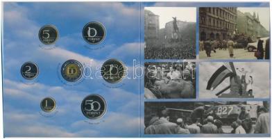 2004. 1Ft-100Ft (7xklf) forgalmi sor dísztokban, valamint 2004. 50Ft Cu-Ni "Magyarország az Eur...