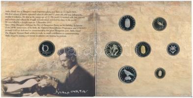 2004. 1Ft-100Ft (7xklf) forgalmi sor dísztokban, valamint 2004. 50Ft Cu-Ni "Magyarország az Eur...